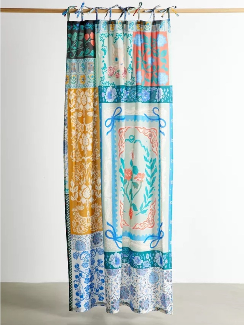 URBAN OUTFITTERS  RAYA PATCHED FLORAL SINGLE PANEL 52”x84”